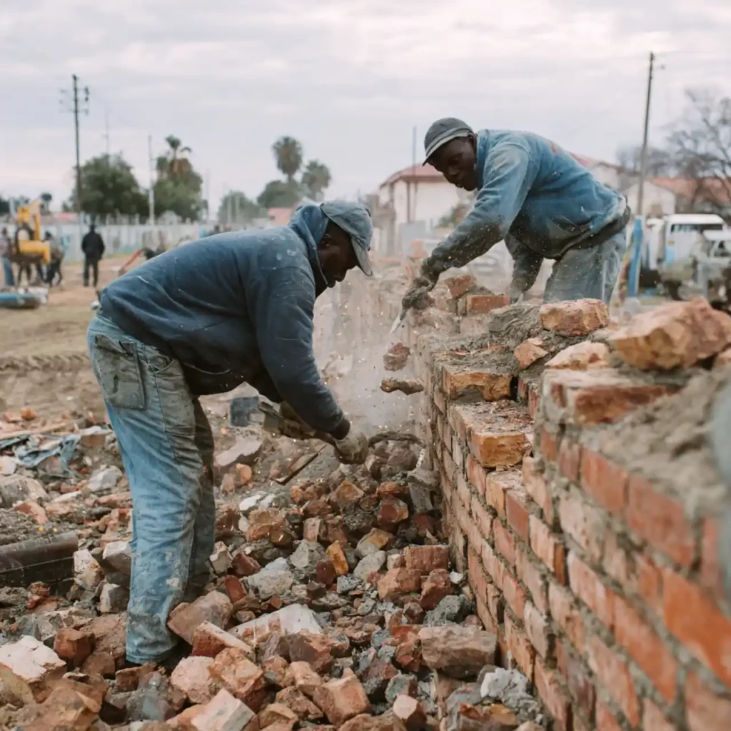 Boundary wall construction Bulawayo by Tusker Civils & Landscapes