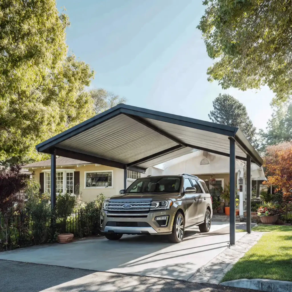 Carports & Steel Shade StructuresCarport and steel shade structure installed for a property in Bulawayo