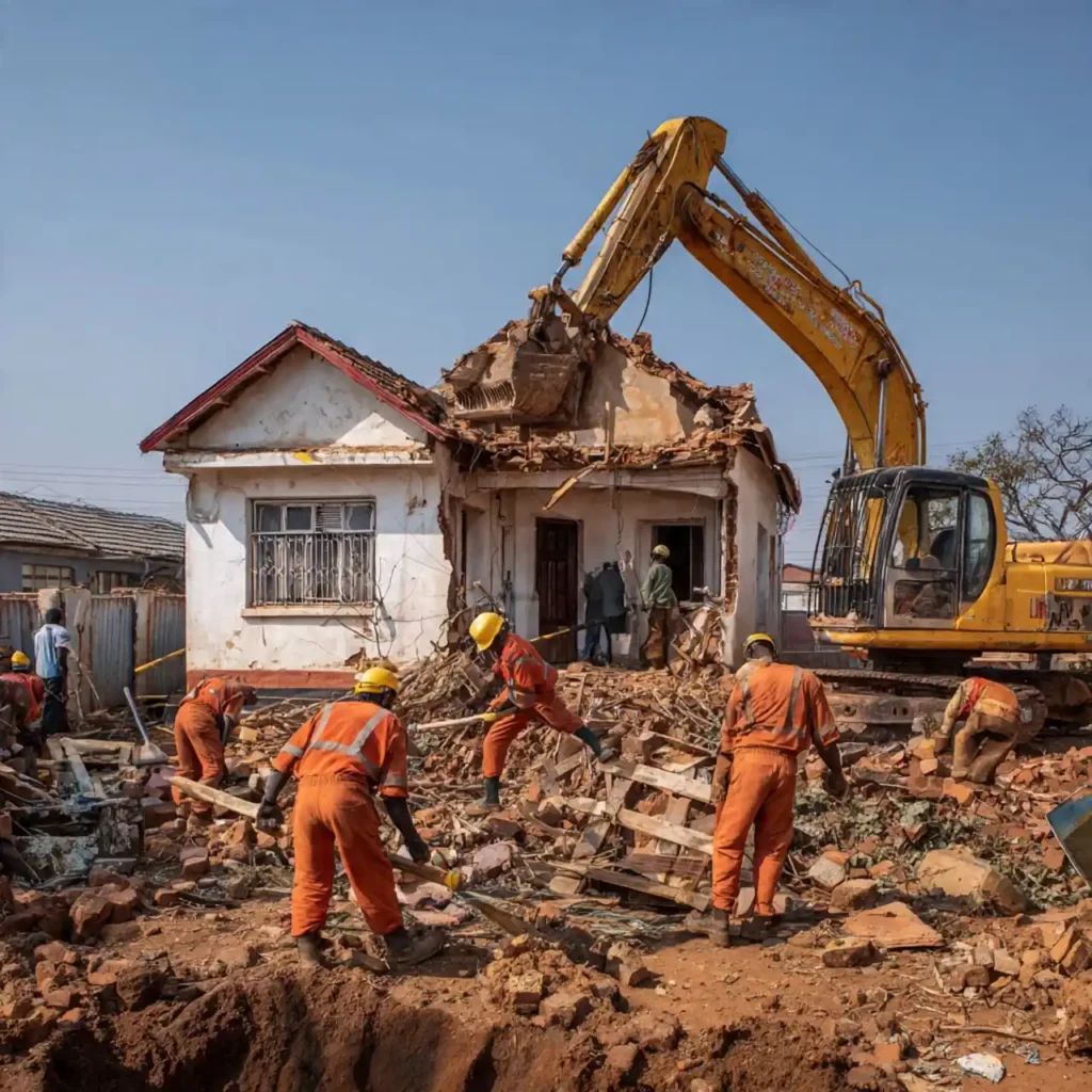 Commercial demolition services Bulawayo by Tusker Civils & Landscapes