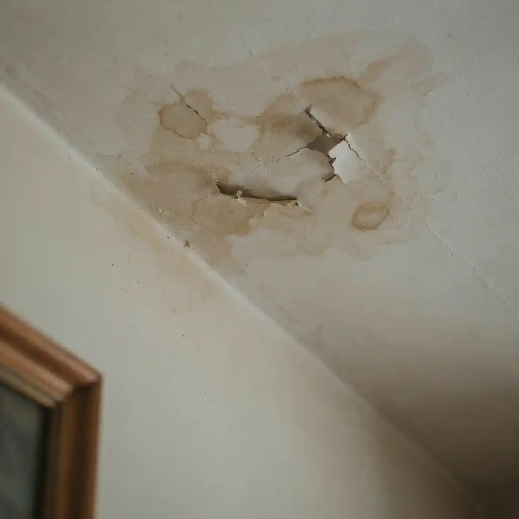Signs of a leaking roof on a residential home in Bulawayo
