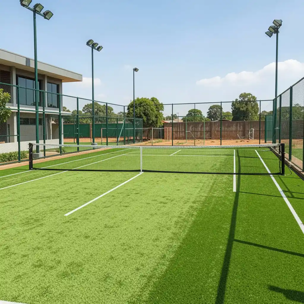Artificial grass tennis court in Bulawayo with a professional playing surface
