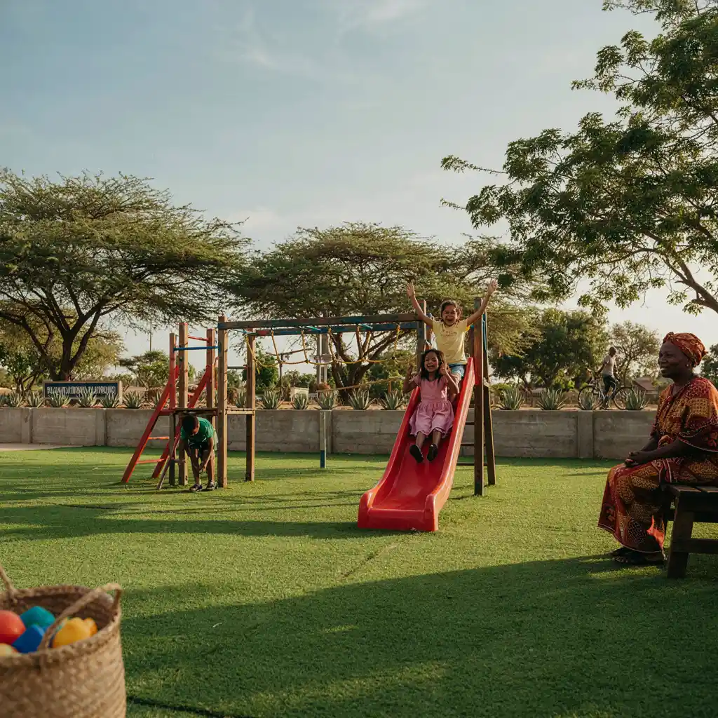 Artificial grass playground in Bulawayo with a safe, durable surface for children